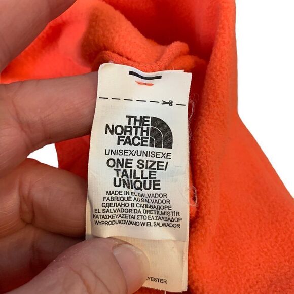 The North Face One Size Fits All Orange Polar Fleece Beanie - UNISEX - Picture 2 of 5
